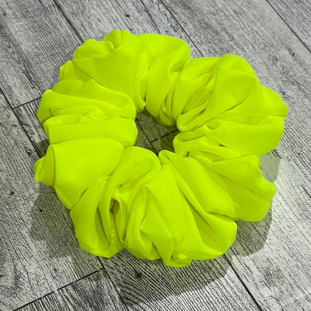 Chic Jem Neon Yellow Scrunchie